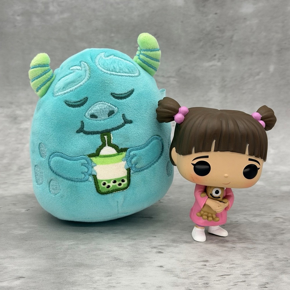 Squishmallows Disney 5" SULLEY Boba Tea Coffee Plush Funko Pop Boo Little Mikey